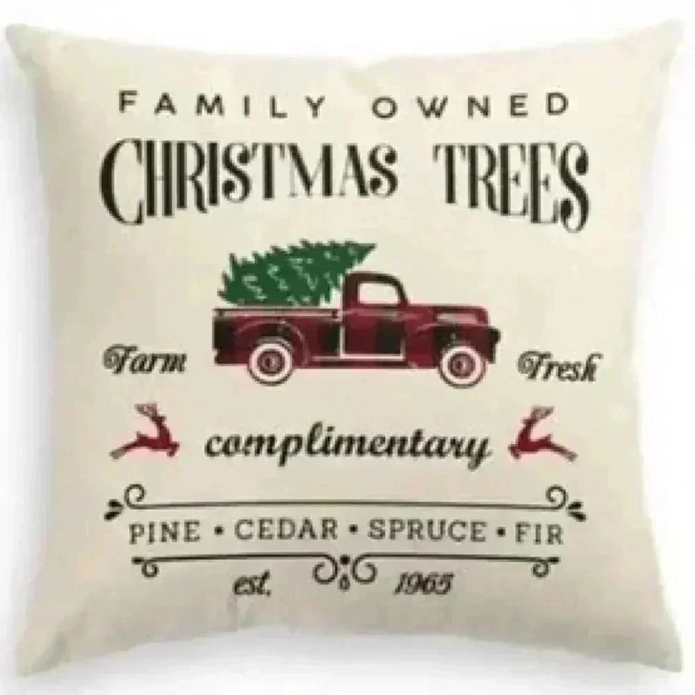 Christmas Throw Pillow Cover, 18 x 18 Inch